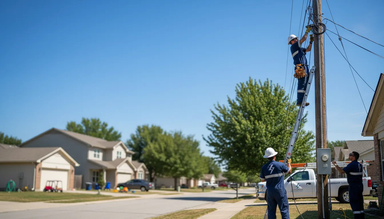 Residential electrician providing installation services in Albany, OK